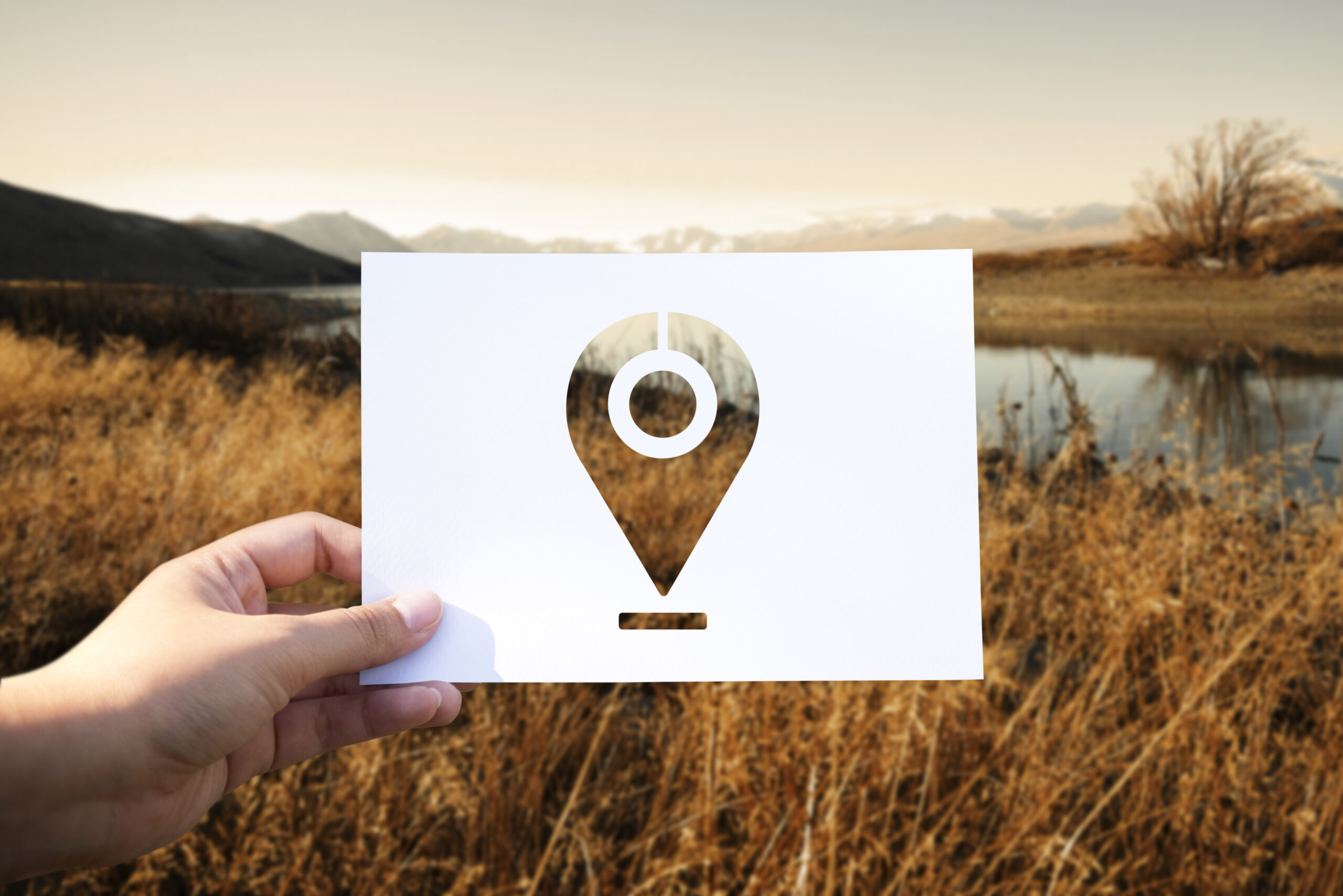 Global positioning system destination marker perforated paper